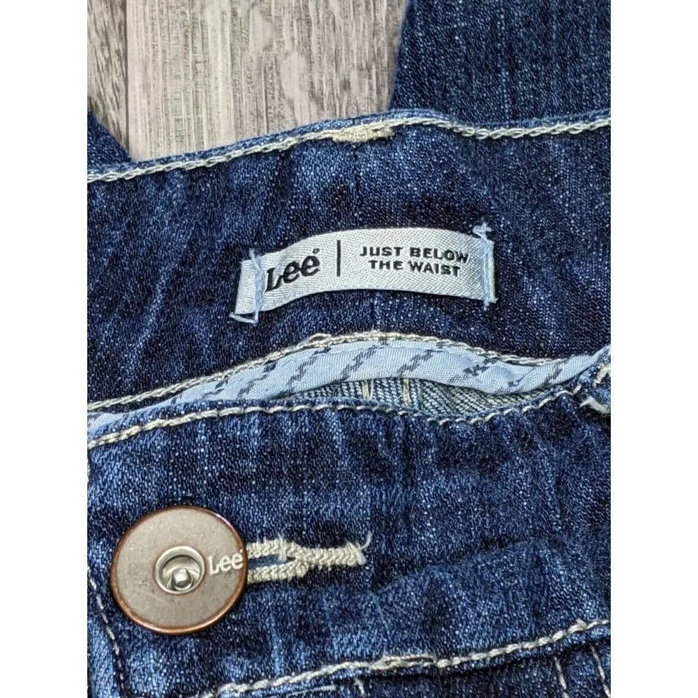 Lee Size 6 Medium Just Below Waist Embroidered Denim‎ Blue Jeans Capris